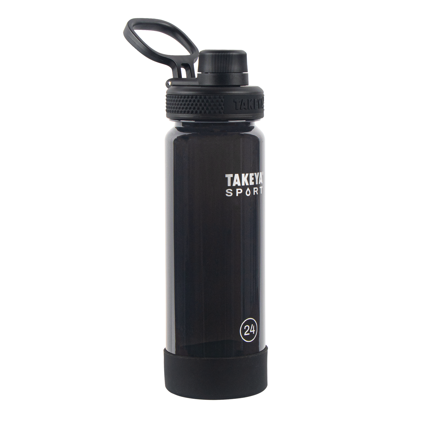 tritan-sport-water-bottle-with-spout-lid-c3 51664-TKS-Tritan-Spout-24-GrandSlamBlack-frontangle.png